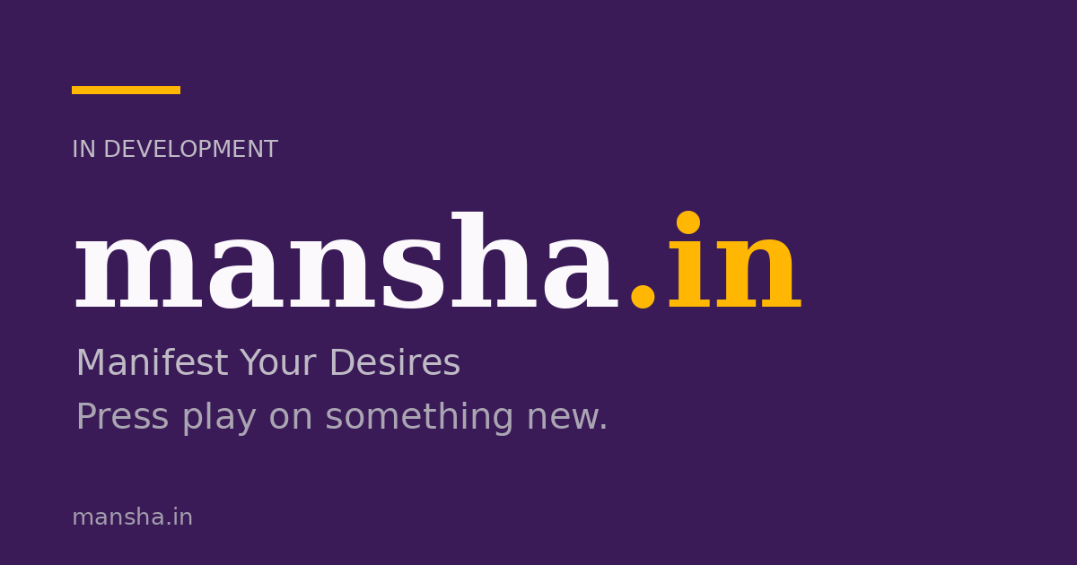 Link preview image for mansha.in